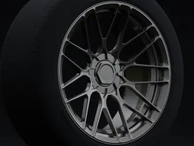 Rotiform RSE Aftermarket Wheel Low-poly 3D model