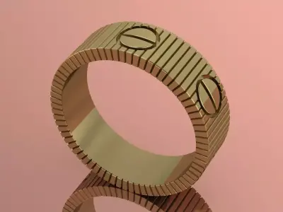 Brand Ring Jewelry Gold 3D print model