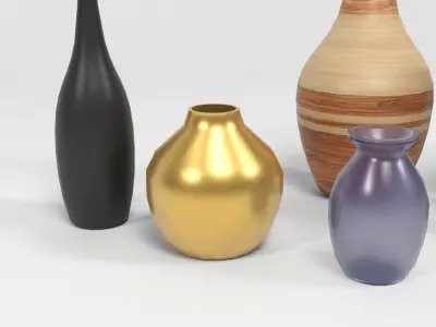 Vases Low-poly 3D model