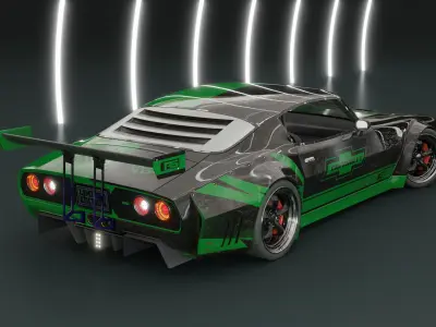 1970 Custom Chevrolet Camaro Mid-Poly 3D model 3D model