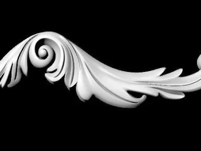 Central decor ornament for furniture 3D model 206