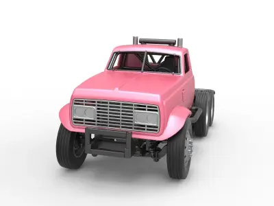 Vintage GATR Racing Semi truck Version 3 Scale 1 to 25 3D print model