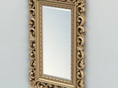 Rectangle mirror frame 010 3D model