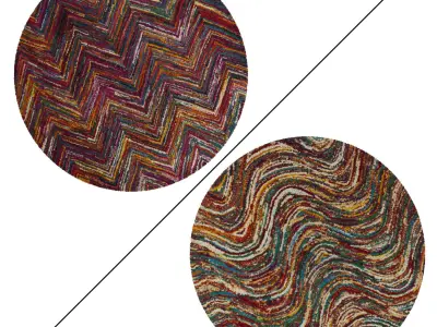 Round Rug Set 13 3D model