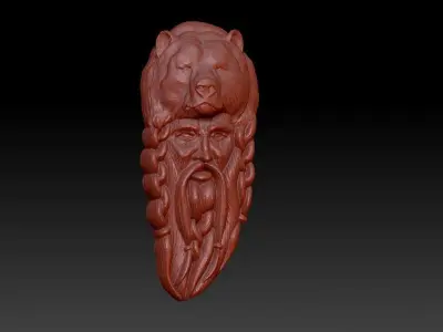bear  wall decoration 3D print model