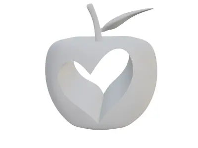 Apple Heart 3D print model