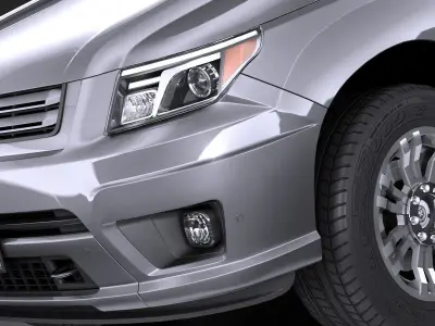 LowPoly Generic Pickup 2015 Low-poly 3D model