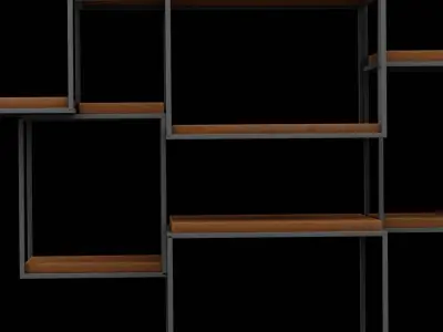 Geometrical Furniture Design Low-poly 3D model 3