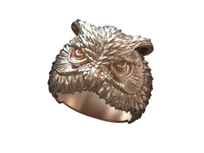 Owl ring 3D model