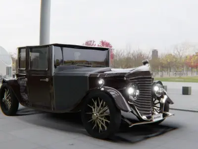 Bentley 1930 Morgan Low-poly 3D model