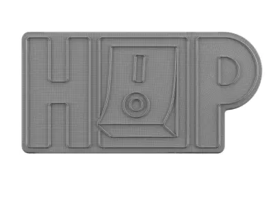 Hip Hop Neon Sign 3D model