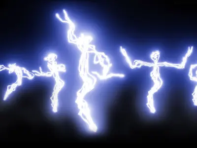 Lightning elemental low-poly game engine ready 3D model Low-poly 3D model