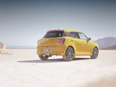 Small Japan compact car unbranded 3D model