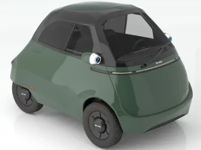 Microlino electric scooter car Khaki 3D model