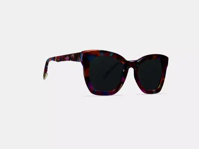 Augusta Sunglasses in Confetti Tortoise 3D model