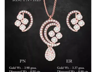 Pendant Earrings combo - 1123 3D print model