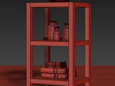 RH HUTTON SMALL ETAGERE 3D model