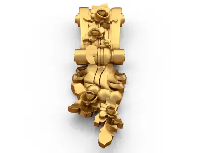 Decorative Bracket carved classic cnc 3d printing 02 3D print model