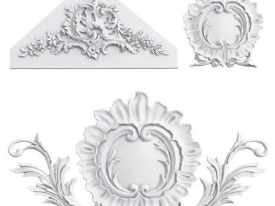 Classic Pattern Set 01 Low-poly 3D model