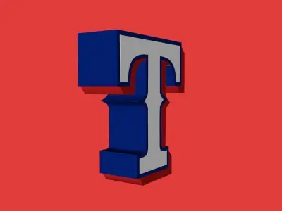 Texas Rangers Team Logo 3D model