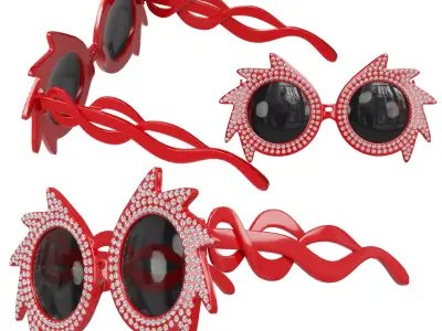 Studded sunglasses Low-poly 3D model