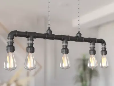 Ceiling Tube Bulb Lamp 3D model