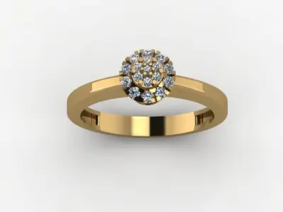 simple ring for daimonds ring size swiss  3D print model