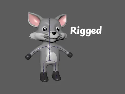High-Quality 3D Cute Ratel - Animated for Games Low-poly 3D model