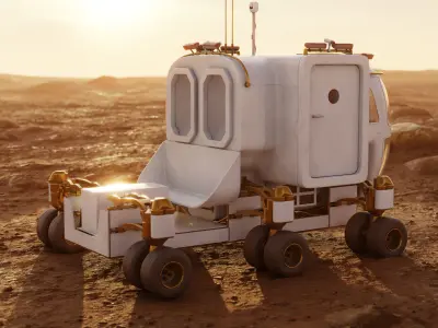 Space Exploration Vehicle PBR Low-poly 3D model