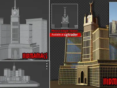 SAUDI KSA MECCA TOWER Free 3D model