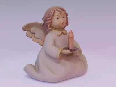 Angel poor art 01 Low-poly 3D model