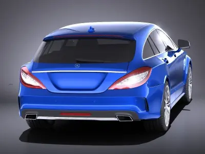 Mercedes-Benz CLS Shooting Brake 2015 VRAY 3D model
