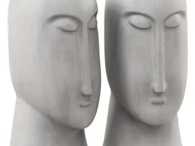 Sculpture abstract face 3D model
