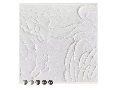 3D WHITE ABSTRACT PAINTING 3D model