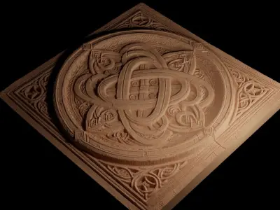 Celtic Knot CNC 3d Print High Relief Sand Casting 3D print model