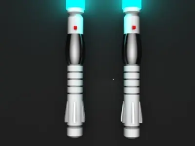 Blue Lightsabers Replica Free 3D model