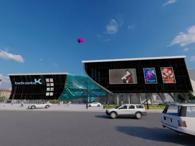 My architecture Revit 2019 project Shopping mall supermarket 3D model