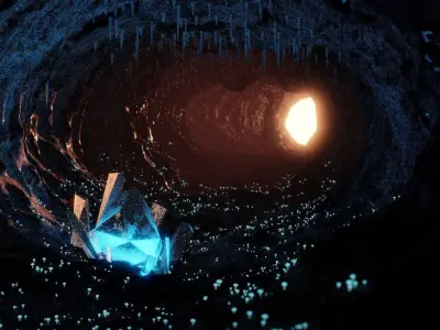 Sci-fi Cave Free 3D model