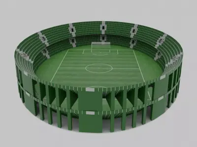 Football Stadium  Low-poly 3D model 4