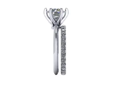 Matching Diamond Women Rings R5 3D print model