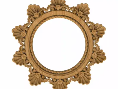 Carved picture frame STL 3D model