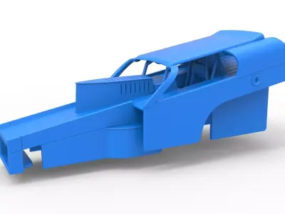 Shell of Vintage Dirt Modified stock car Version 2 Scale 1 to 25 3D print model