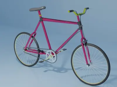 Bi Cycle Low Poly Low-poly 3D model