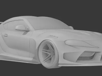 TOYOTA GR SUPRA WIDEBODY Low-poly 3D model