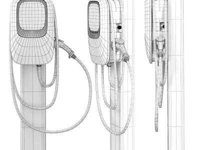 Chargecore Electric Vehicle Charging Station 3D model