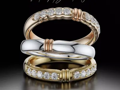 Delicate jewelry ring 3D print model