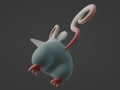 Cartoon Hamster Not Rigged 3D model