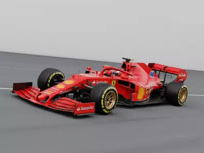 Ferrari SF21  Symphony of Speed and Aerodynamics 3D model