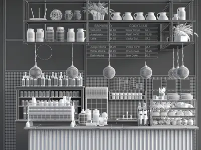 Coffee Kiosk 11 3D model