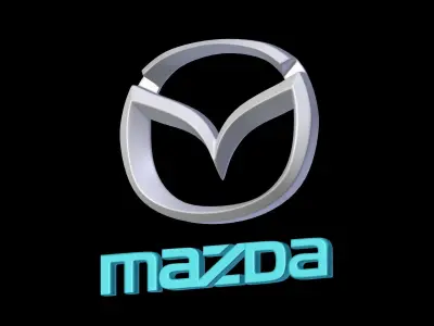 Car Logos - Audi Mazda Kia Mercedes Benz Low-poly 3D model